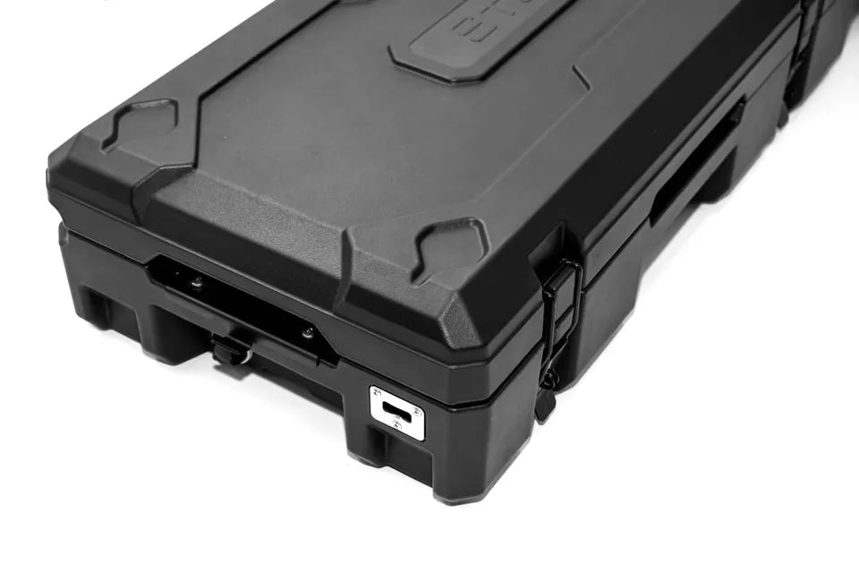 70 LITRE UNIVERSAL TOOL STORAGE CARGO BOX WITH BRAKETS ROOF RAILS RACK 130 CM